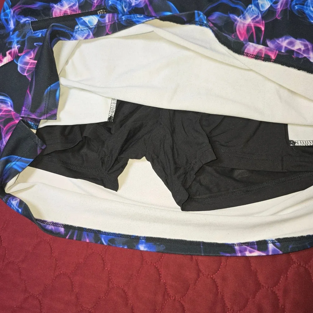 Ladies Women Water Aqua Athletic‎ Skort Large Ryandrew pockets Blue Pink Purple